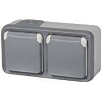 Los mejores  - Legrand- 191505 Plexo - Enchufe de pared doble- enchufe estanco de superficie de la gama Plexo- enchufe exterior doble…